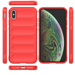 Custodia TPU con flanella per iPhone XS Max