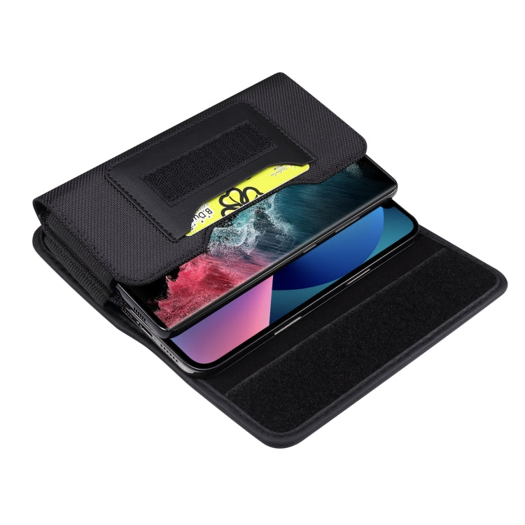 Custodia per cellulare con slot per schede in tessuto Oxford a doppia griglia, For 6.7-6.9 inch Smartphones