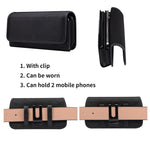 Custodia per cellulare con slot per schede in tessuto Oxford a doppia griglia, For 6.7-6.9 inch Smartphones