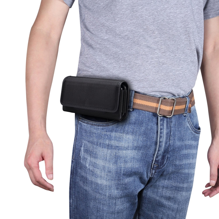 Custodia per cellulare con slot per schede in tessuto Oxford a doppia griglia, For 6.7-6.9 inch Smartphones