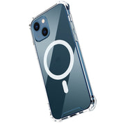 Custodia Magsafe Custodia per telefono antiurto Airbag trasparente a quattro angoli con magnetica, For iPhone 14, For iPhone 14 Plus, For iPhone 14 Pro, For iPhone 14 Pro Max
