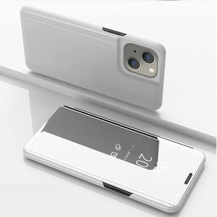 Custodia per telefono in pelle flip orizzontale placcata a specchio con supporto, For iPhone 14, For iPhone 14 Plus, For iPhone 14 Pro, For iPhone 14 Pro Max