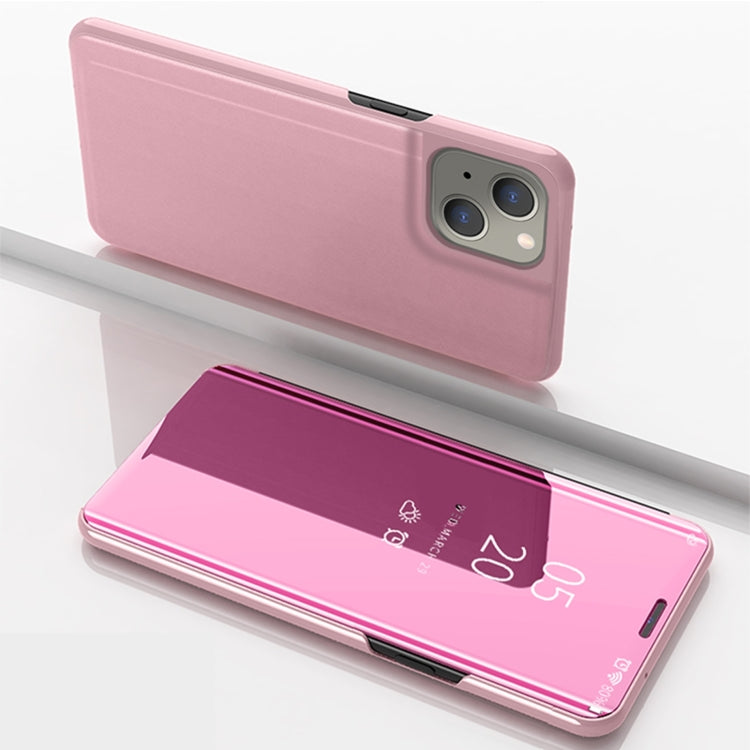 Custodia per telefono in pelle flip orizzontale placcata a specchio con supporto, For iPhone 14, For iPhone 14 Plus, For iPhone 14 Pro, For iPhone 14 Pro Max