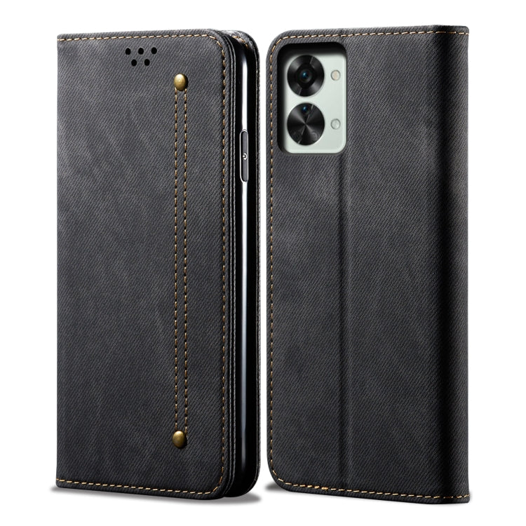 Custodia per telefono in pelle con texture denim, For OnePlus Nord 2T, For vivo S15e / T1 5G Snapdragon 778G, For Xiaomi 12 Lite