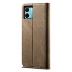 Custodia per telefono in pelle con texture denim, For OnePlus Nord 2T, For vivo S15e / T1 5G Snapdragon 778G, For Xiaomi 12 Lite