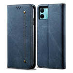 Custodia per telefono in pelle con texture denim, For OnePlus Nord 2T, For vivo S15e / T1 5G Snapdragon 778G, For Xiaomi 12 Lite