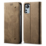 Custodia per telefono in pelle con texture denim, For OnePlus Nord 2T, For vivo S15e / T1 5G Snapdragon 778G, For Xiaomi 12 Lite