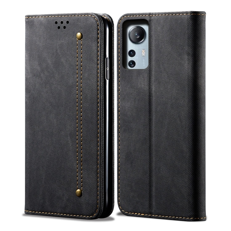 Custodia per telefono in pelle con texture denim, For OnePlus Nord 2T, For vivo S15e / T1 5G Snapdragon 778G, For Xiaomi 12 Lite