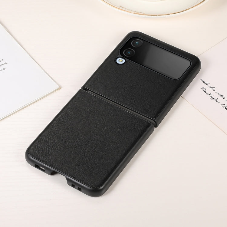 Custodia per telefono bicolore Litchi Texture, For Samsung Galaxy Z Flip4