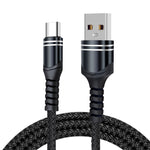 Cavo ricarica USB tessuto 6A 1m USB-C Micro USB