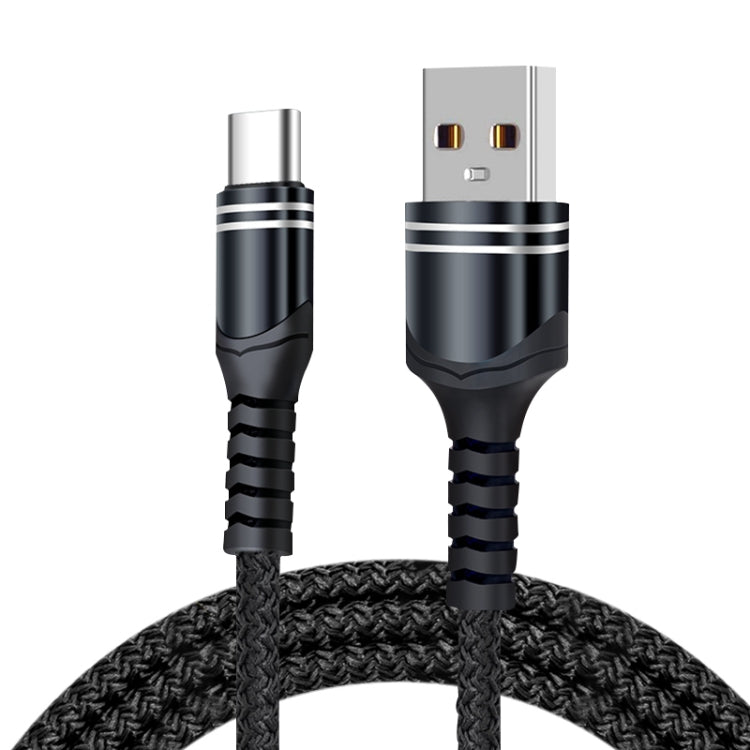 Cavo di ricarica USB stile tessuto 6A, lunghezza cavo: 1 m, USB-C / Type-C, Micro USB, 8 Pin