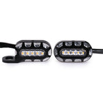 HP-Z058 Specchietto retrovisore modificato per moto LED Indicatore di direzione per Harley Sportster XL 883/1200, For Honda / Yamaha / Kawasaki-Black White, Black, Electroplating White, Electroplating Black