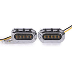 HP-Z058 Specchietto retrovisore modificato per moto LED Indicatore di direzione per Harley Sportster XL 883/1200, For Honda / Yamaha / Kawasaki-Black White, Black, Electroplating White, Electroplating Black