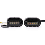 HP-Z058 Specchietto retrovisore modificato per moto LED Indicatore di direzione per Harley Sportster XL 883/1200, For Honda / Yamaha / Kawasaki-Black White, Black, Electroplating White, Electroplating Black