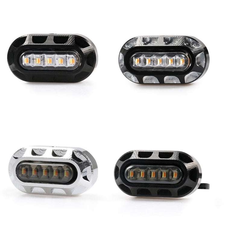 HP-Z058 Specchietto retrovisore modificato per moto LED Indicatore di direzione per Harley Sportster XL 883/1200, For Honda / Yamaha / Kawasaki-Black White, Black, Electroplating White, Electroplating Black