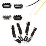HP-Z058 Specchietto retrovisore modificato per moto LED Indicatore di direzione per Harley Sportster XL 883/1200, For Honda / Yamaha / Kawasaki-Black White, Black, Electroplating White, Electroplating Black