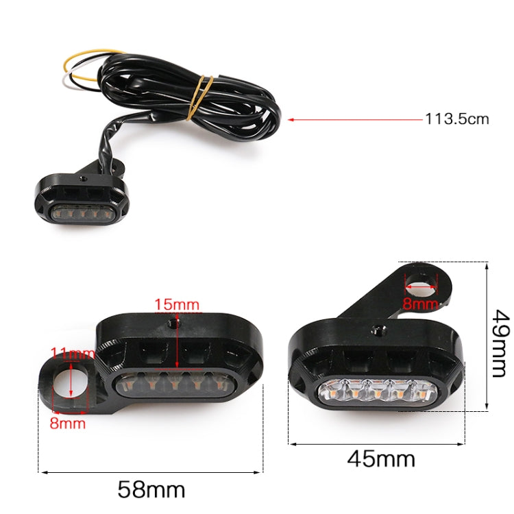 HP-Z058 Specchietto retrovisore modificato per moto LED Indicatore di direzione per Harley Sportster XL 883/1200, For Honda / Yamaha / Kawasaki-Black White, Black, Electroplating White, Electroplating Black