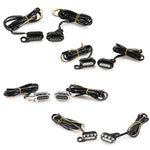 HP-Z058 Specchietto retrovisore modificato per moto LED Indicatore di direzione per Harley Sportster XL 883/1200, For Honda / Yamaha / Kawasaki-Black White, Black, Electroplating White, Electroplating Black