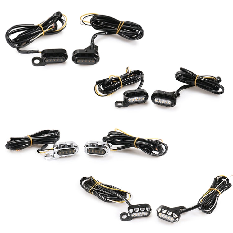 HP-Z058 Specchietto retrovisore modificato per moto LED Indicatore di direzione per Harley Sportster XL 883/1200, For Honda / Yamaha / Kawasaki-Black White, Black, Electroplating White, Electroplating Black