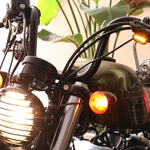 HP-Z058 Specchietto retrovisore modificato per moto LED Indicatore di direzione per Harley Sportster XL 883/1200, For Honda / Yamaha / Kawasaki-Black White, Black, Electroplating White, Electroplating Black