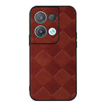 Custodia per telefono in PU scozzese intrecciata, For OPPO Reno8 5G, For OPPO Reno8 Pro+, For OPPO Reno8 Pro, For Samsung Galaxy Z Fold4