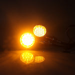 Z008 1 paio di indicatori di direzione a LED per motociclette universali modificati da 12V, Yellow Light, Red Light