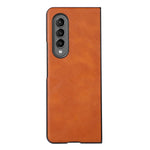 Custodia per telefono PU in pelle bovina, For Samsung Galaxy Z Fold4