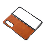 Custodia per telefono PU in pelle bovina, For Samsung Galaxy Z Fold4