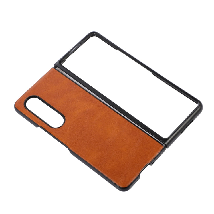 Custodia per telefono PU in pelle bovina, For Samsung Galaxy Z Fold4