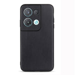 Cassa del telefono in vera pelle con trama in pelle di agnello con foro accurato, For OPPO Reno8, For OPPO Reno8 Pro, For OPPO Reno8 Pro+