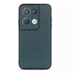Cassa del telefono in vera pelle con trama in pelle di agnello con foro accurato, For OPPO Reno8, For OPPO Reno8 Pro, For OPPO Reno8 Pro+