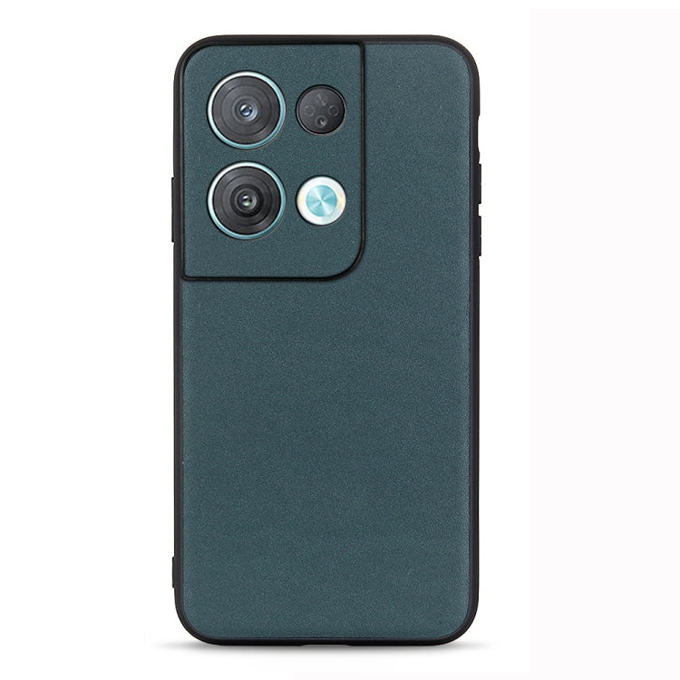 Cassa del telefono in vera pelle con trama in pelle di agnello con foro accurato, For OPPO Reno8, For OPPO Reno8 Pro, For OPPO Reno8 Pro+