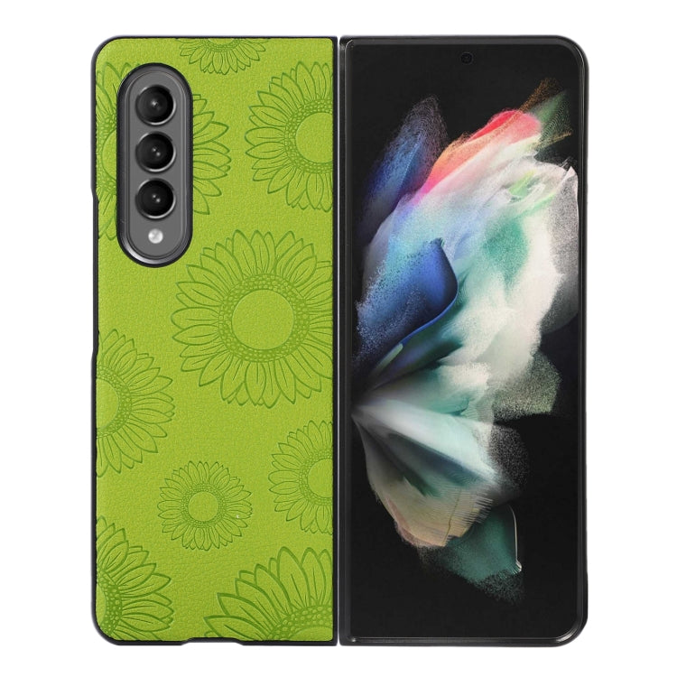 Custodia per telefono antiurto PU + TPU + PC modello girasole, For Samsung Galaxy Z Fold4