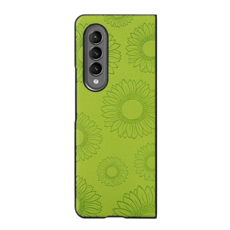 Custodia per telefono antiurto PU + TPU + PC modello girasole, For Samsung Galaxy Z Fold4