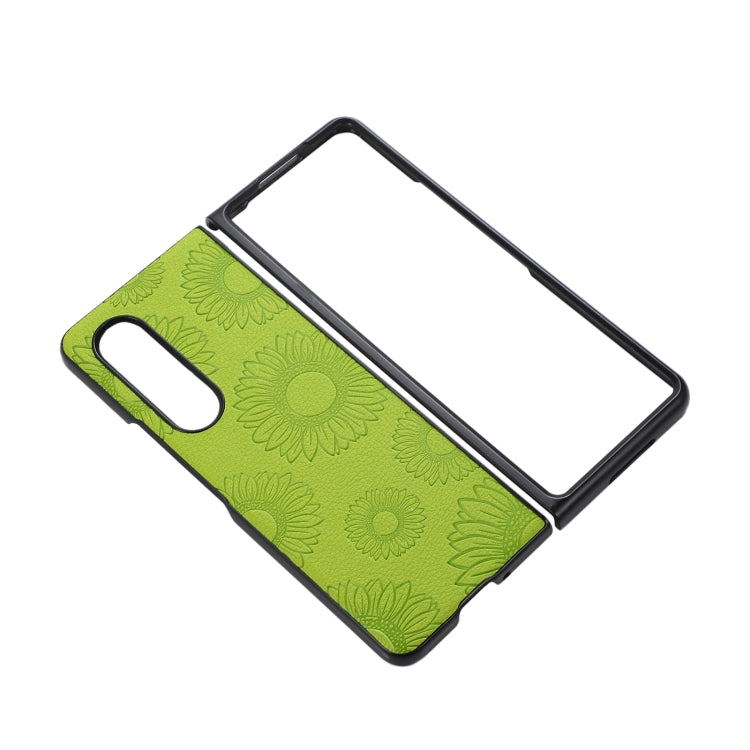 Custodia per telefono antiurto PU + TPU + PC modello girasole, For Samsung Galaxy Z Fold4