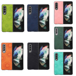 Custodia per telefono antiurto PU + TPU + PC modello girasole, For Samsung Galaxy Z Fold4