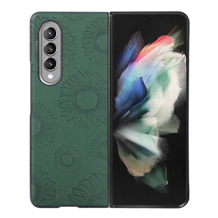 Custodia per telefono antiurto PU + TPU + PC modello girasole, For Samsung Galaxy Z Fold4