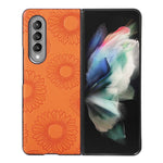 Custodia per telefono antiurto PU + TPU + PC modello girasole, For Samsung Galaxy Z Fold4