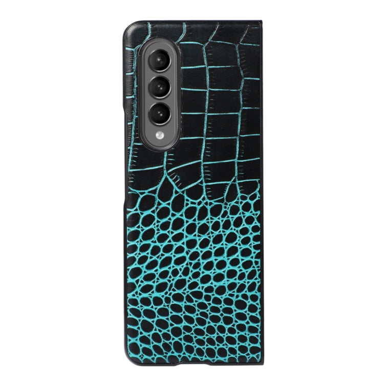Custodia per telefono in pelle di vacchetta di coccodrillo, For Samsung Galaxy Z Fold4
