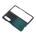 Custodia per telefono in pelle di vacchetta di coccodrillo, For Samsung Galaxy Z Fold4