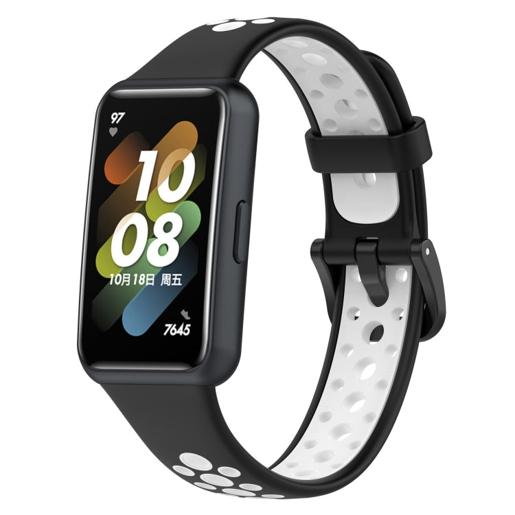 Cinturino in silicone traspirante bicolore, For Huawei Band 7 / 7 NFC