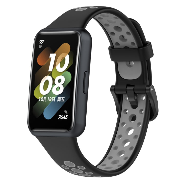 Cinturino in silicone traspirante bicolore, For Huawei Band 7 / 7 NFC