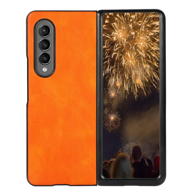 Custodia per telefono in PU con texture Litchi bicolore, For Samsung Galaxy Z Fold4