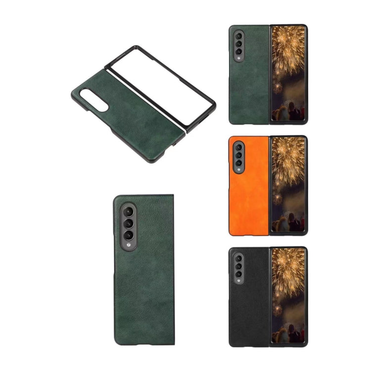 Custodia per telefono in PU con texture Litchi bicolore, For Samsung Galaxy Z Fold4