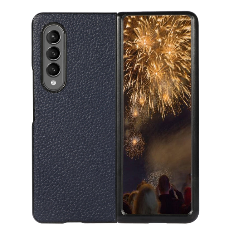 Custodia per telefono in vera pelle Lychee Texture, For Samsung Galaxy Z Fold4