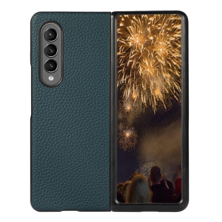 Custodia per telefono in vera pelle Lychee Texture, For Samsung Galaxy Z Fold4