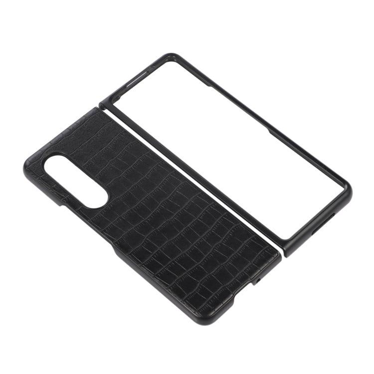 Custodia protettiva per telefono in pelle PU con texture coccodrillo, For Samsung Galaxy Z Fold4