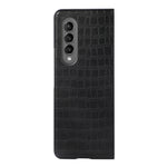 Custodia protettiva per telefono in pelle PU con texture coccodrillo, For Samsung Galaxy Z Fold4