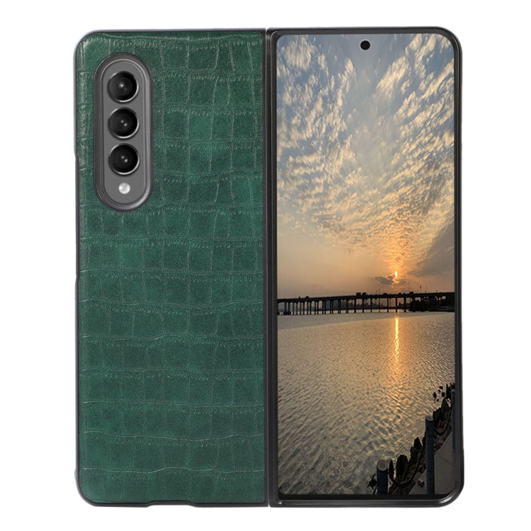Custodia protettiva per telefono in pelle PU con texture coccodrillo, For Samsung Galaxy Z Fold4