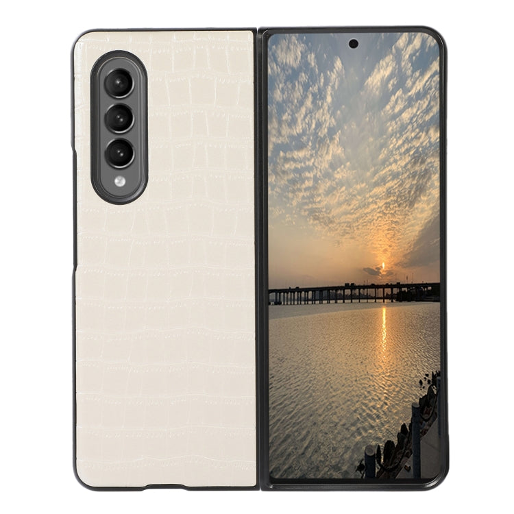 Custodia protettiva per telefono in pelle PU con texture coccodrillo, For Samsung Galaxy Z Fold4
